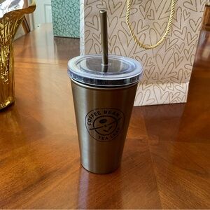 Coffee Bean & Tea Leaf Bronze Color, cold tumbler, 16 oz, RARE, HTF